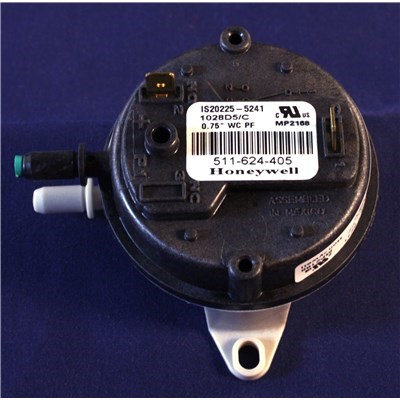 PRESSURE SWITCH SET AT 0.75 WC