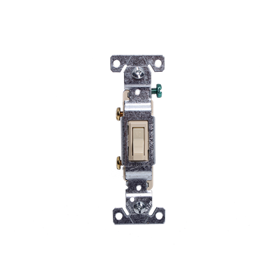 "TOGGLE SWITCH, SP, IVORY, 120V/15A"