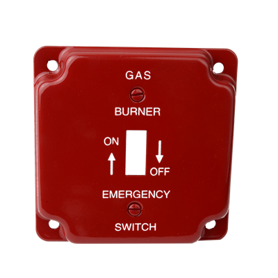 COVER SWITCH PLATE GAS EMR RED