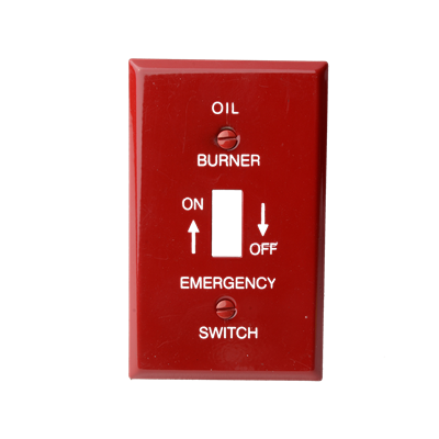 COVER SWITCH PLATE OIL EMR RED