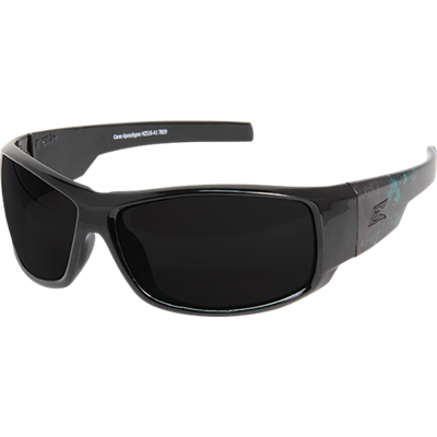 CARAZ BLACK & GREEN FRAME SMOKE LENS