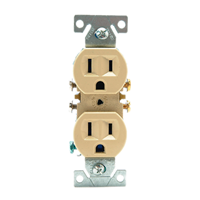 "RECEPTACLE, DUPLEX, IVORY, 125V/15A"