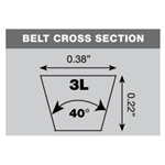 3L FHP BELT 3/8 X 38IN